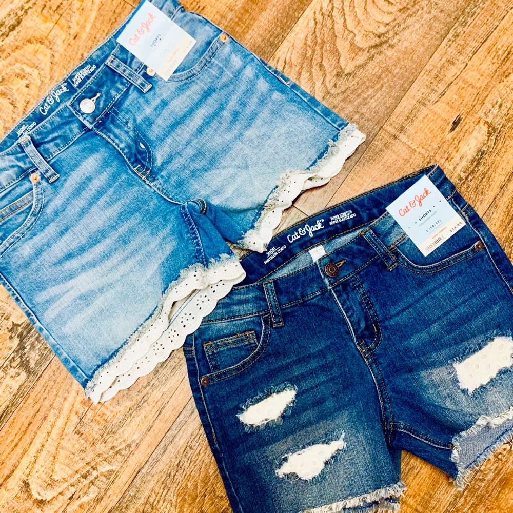 CAT & JACK Set of Girls’ Denim Shorts